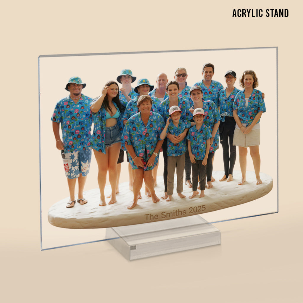 Individuell gestaltete Acrylplakette nach Wunsch – personalisierte Familienplakette in individueller Form