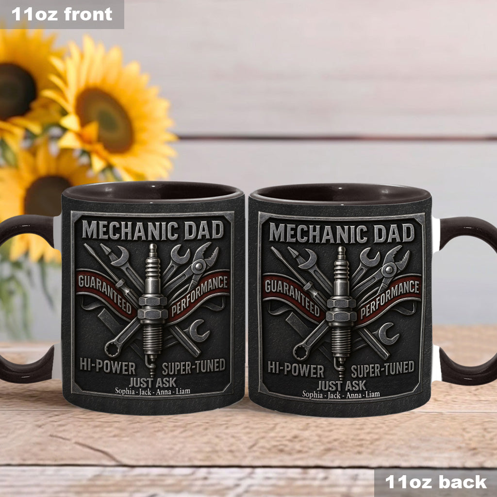 Mechaniker-Papa – Personalisierte Tasse mit Mechaniker-Akzent