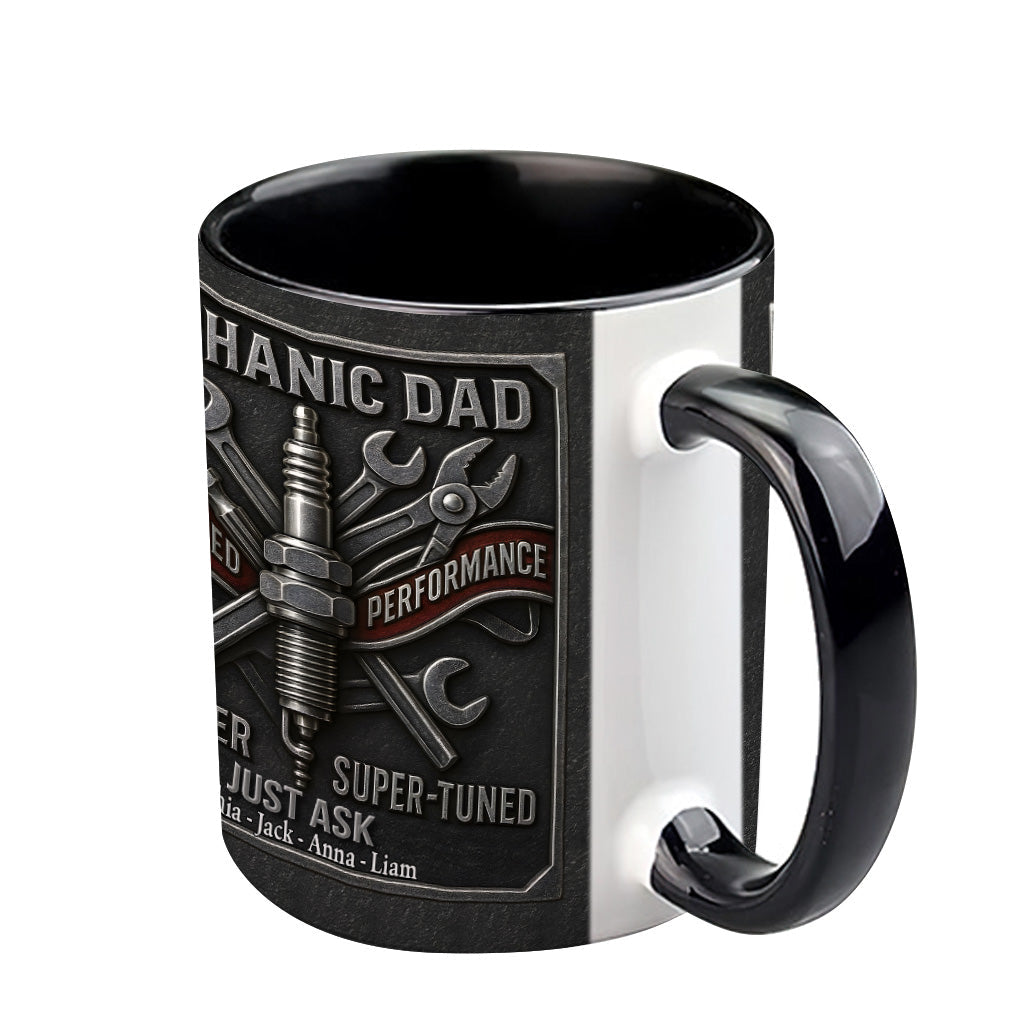 Mechaniker-Papa – Personalisierte Tasse mit Mechaniker-Akzent