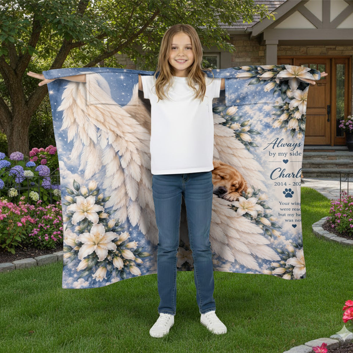 Always By My Side - Personalized Dog Wearable Blanket