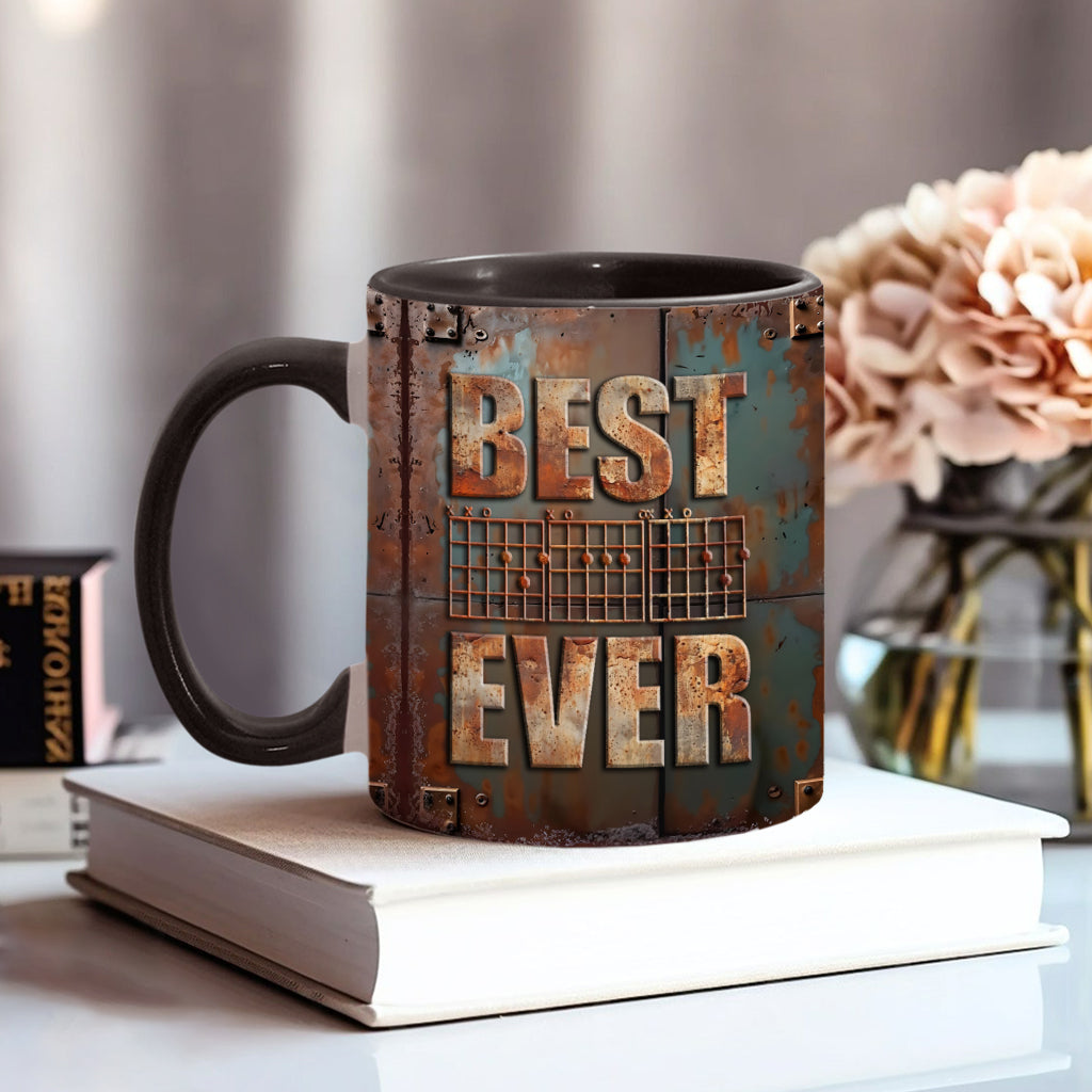 Best Guitar Dad Ever - Personalized Guitar Accent Mug