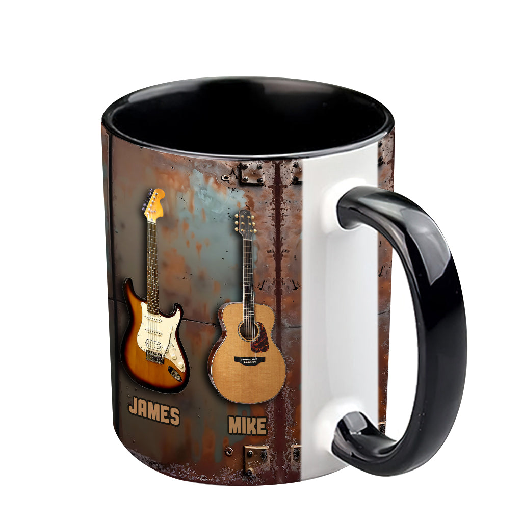 Best Guitar Dad Ever - Personalized Guitar Accent Mug