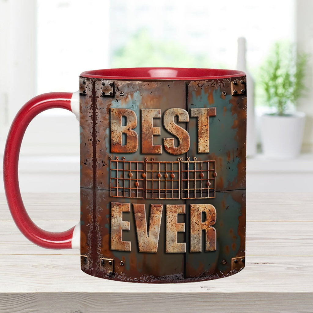 Best Guitar Dad Ever - Personalized Guitar Accent Mug