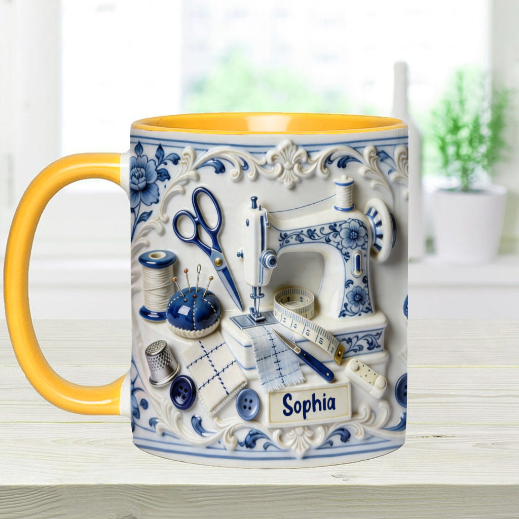 Love Sewing - Personalized Sewing Accent Mug