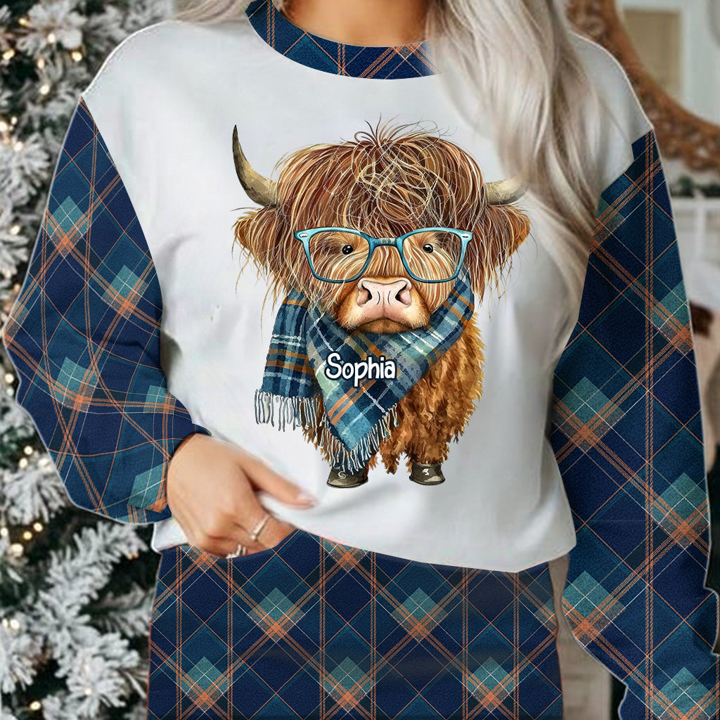 Love Highland Cows - Personalized Highland Cow Ugly Sweater