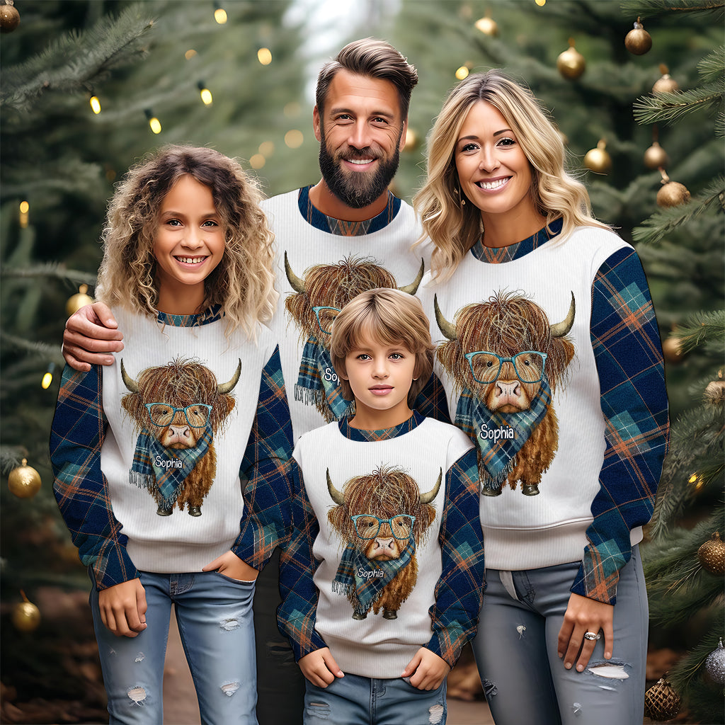 Love Highland Cows - Personalized Highland Cow Ugly Sweater