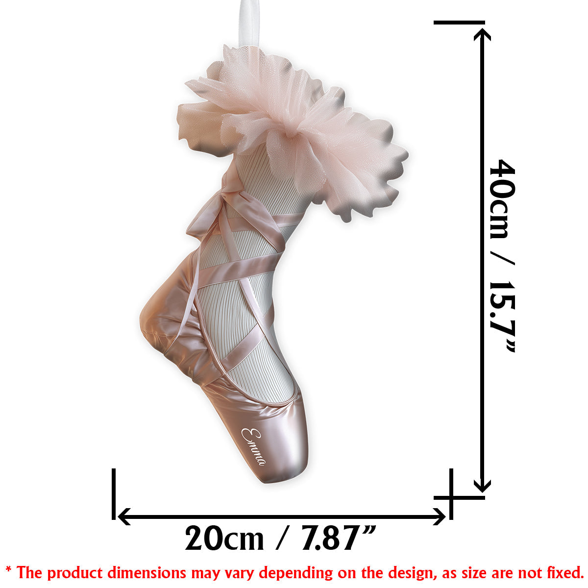 Das perfekte Geschenk für Ballettliebhaber – personalisierter Weihnachtsstrumpf in Ballettform