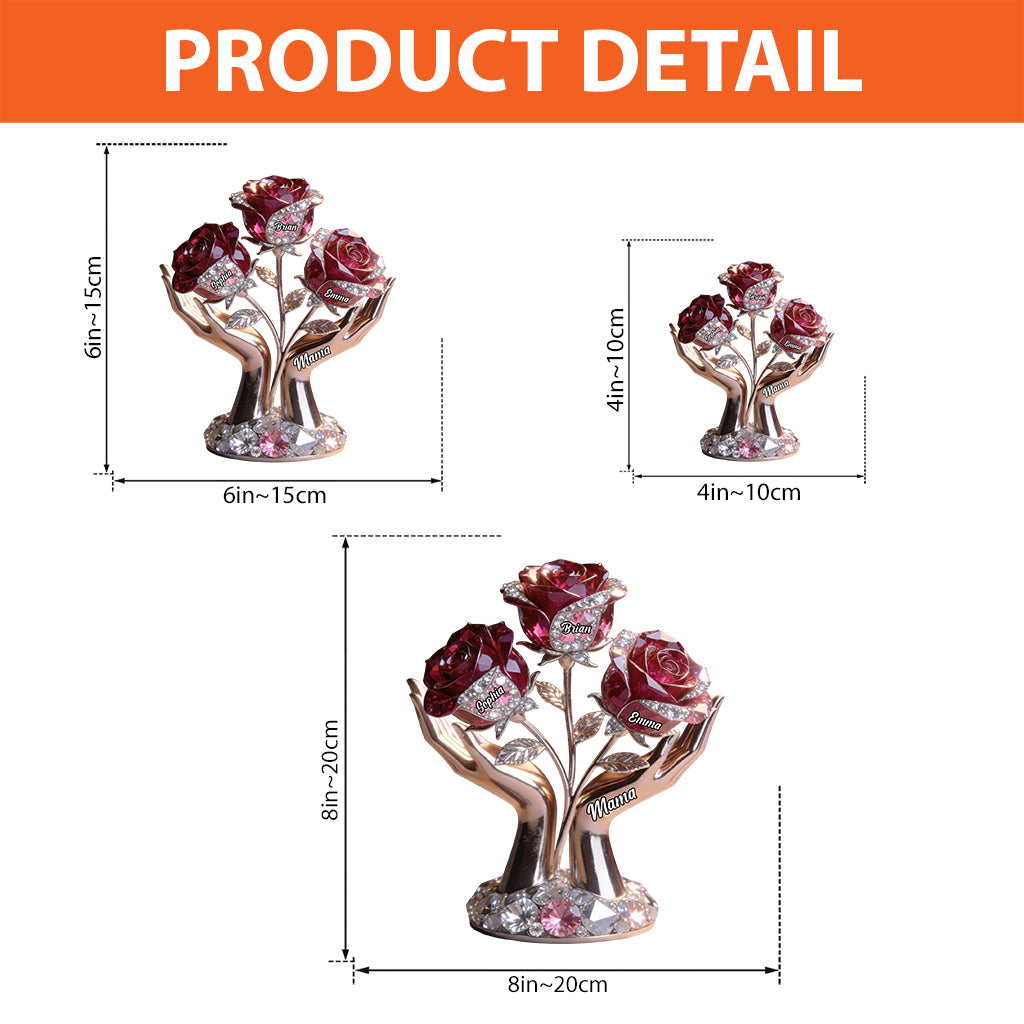 Mom Grandma Gifts - Personalized Mother Custom Shaped Acrylic Plaque