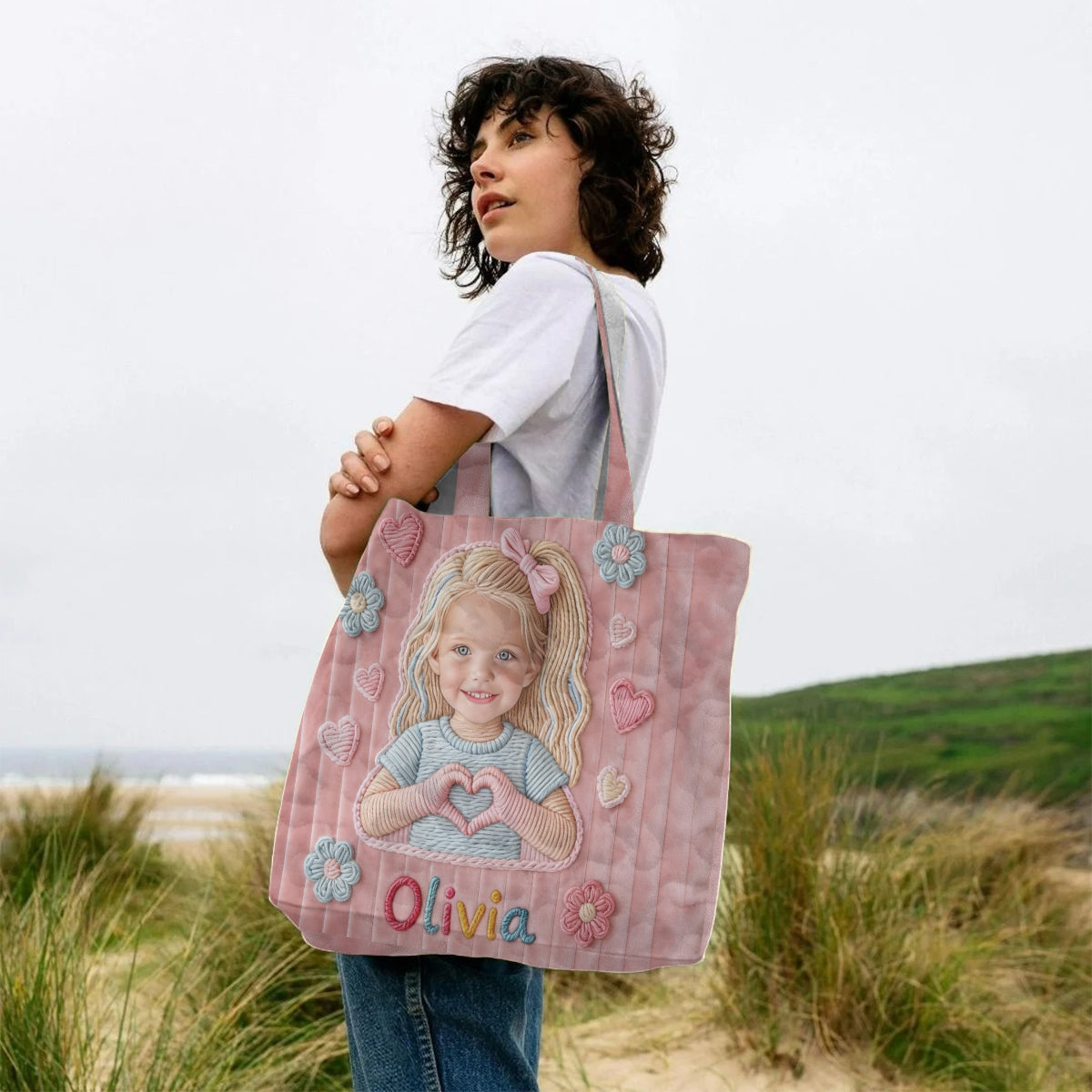 Custom Any Photo - Personalized Kid Quilted Tote Bag