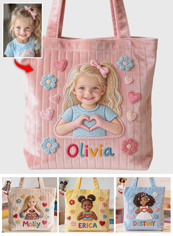 Custom Any Photo - Personalized Kid Quilted Tote Bag