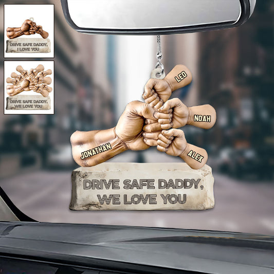 Daddy's Team – Personalisierter Autoanhänger für Väter