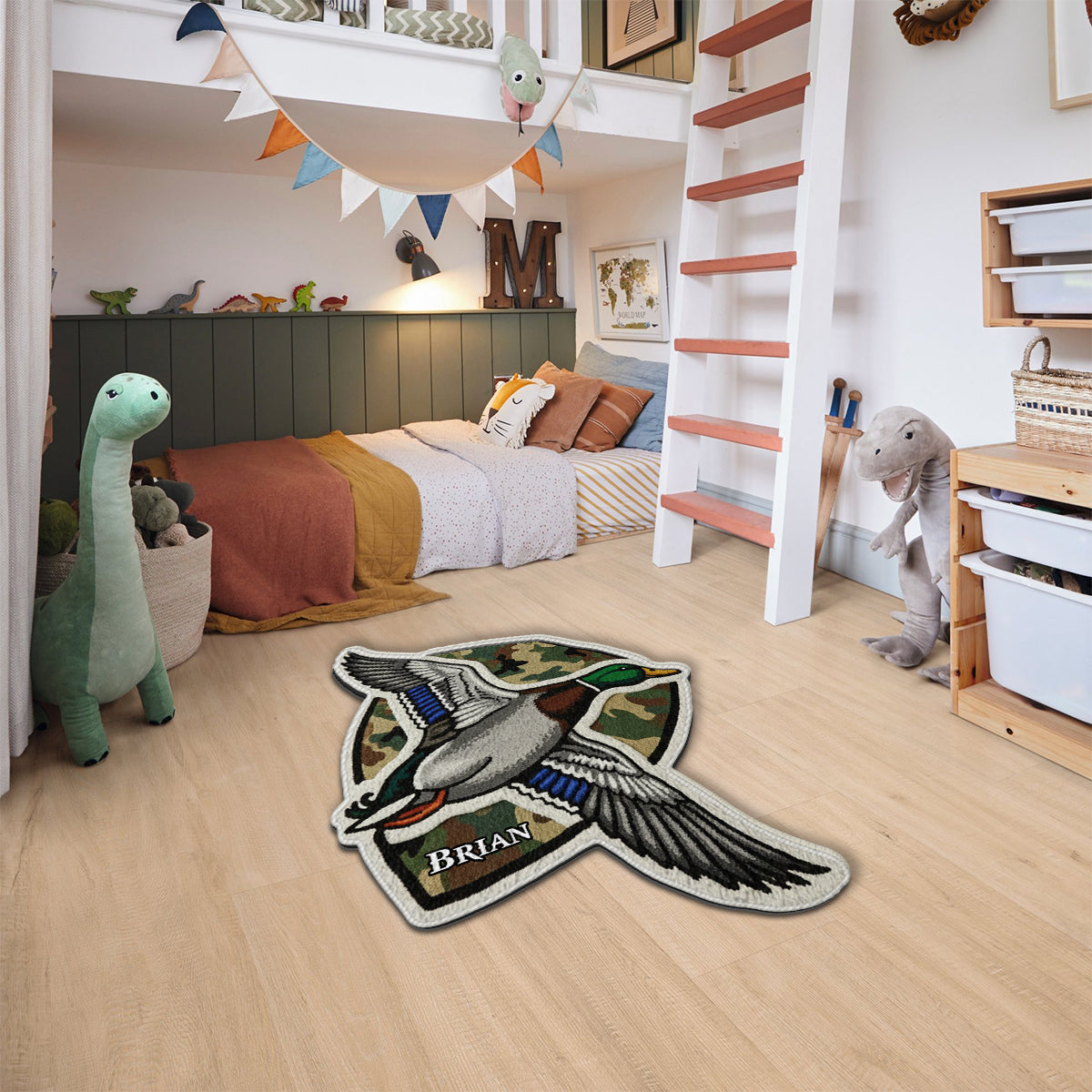 Liebe zur Jagd – Personalisierter, rutschfester, getufteter Jagdteppich