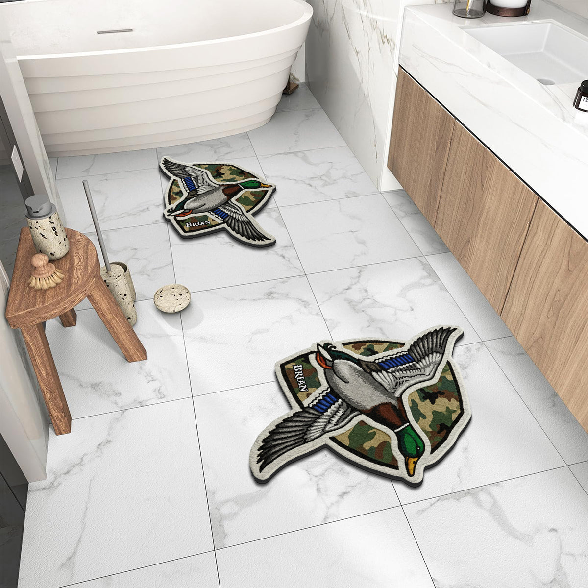 Liebe zur Jagd – Personalisierter, rutschfester, getufteter Jagdteppich