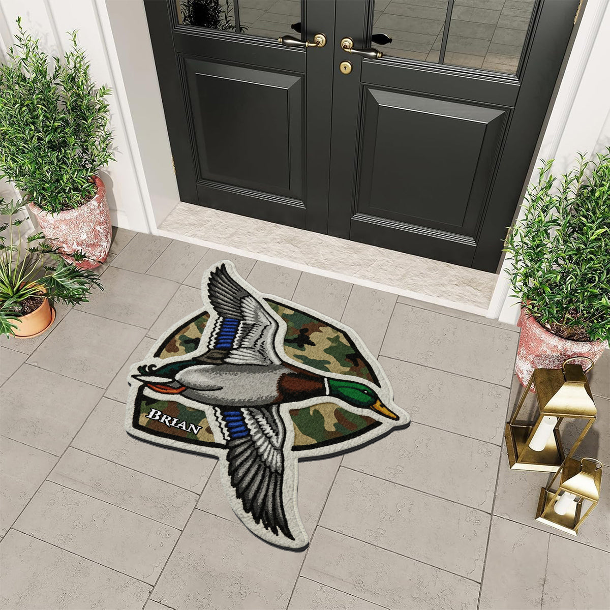 Liebe zur Jagd – Personalisierter, rutschfester, getufteter Jagdteppich
