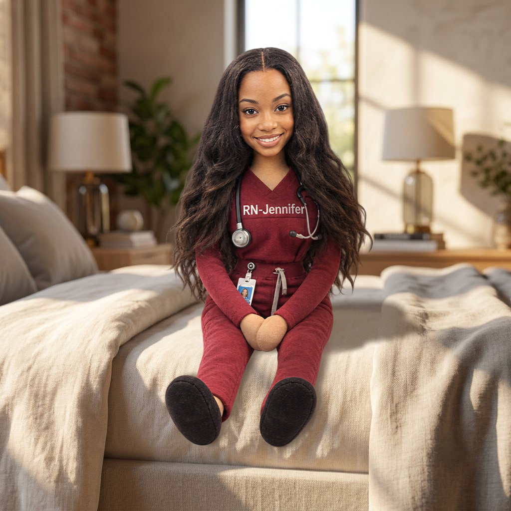 Funny Nurse Relax Toy - Personalized Nurse Posable Plush Doll
