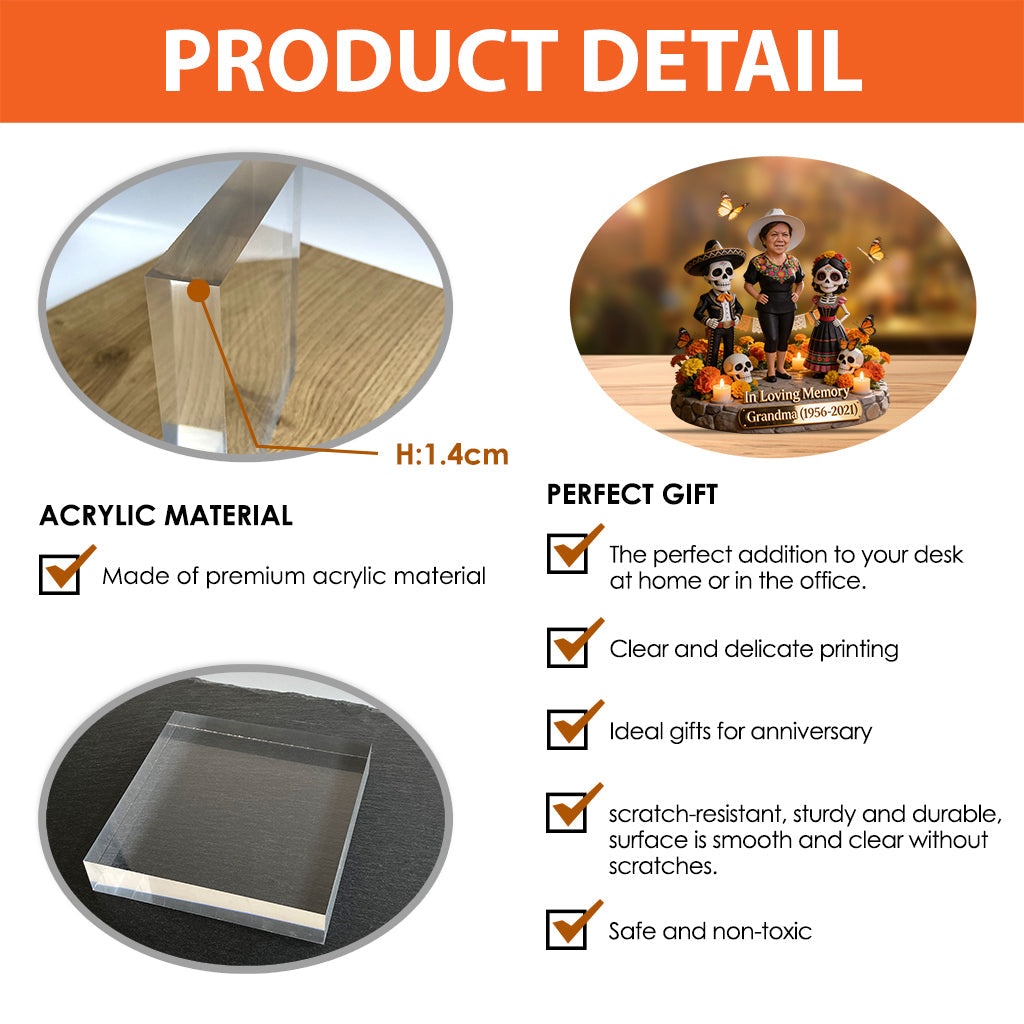 In Loving Memory, Memorial Gift - Personalized Memorial Custom Shaped Acrylic Plaque