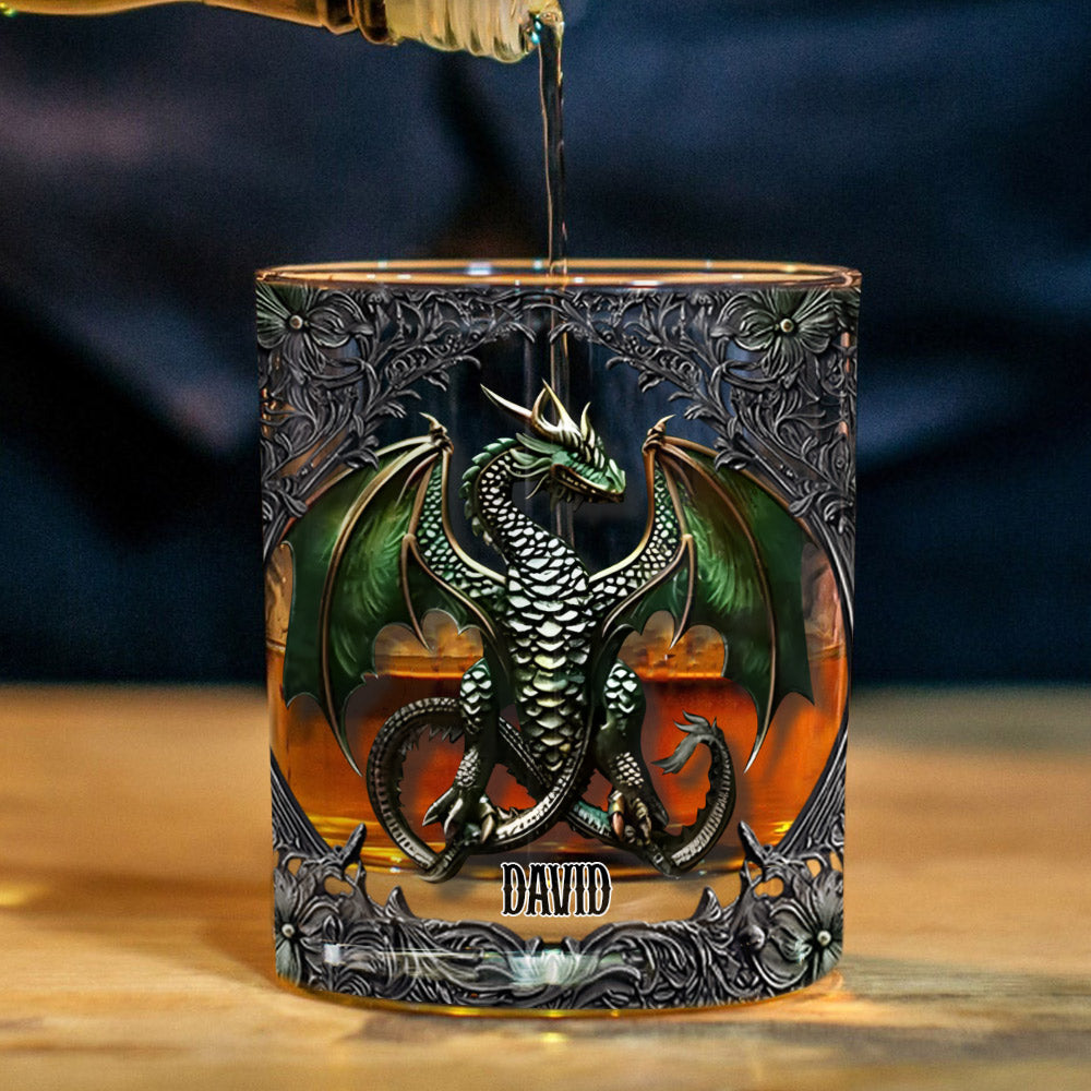Biker Whiskey – Personalisiertes Drachen-Whiskyglas