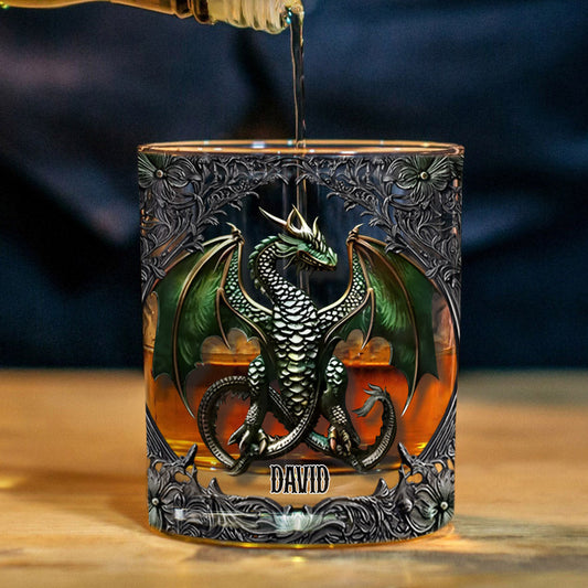 Biker Whiskey – Personalisiertes Drachen-Whiskyglas