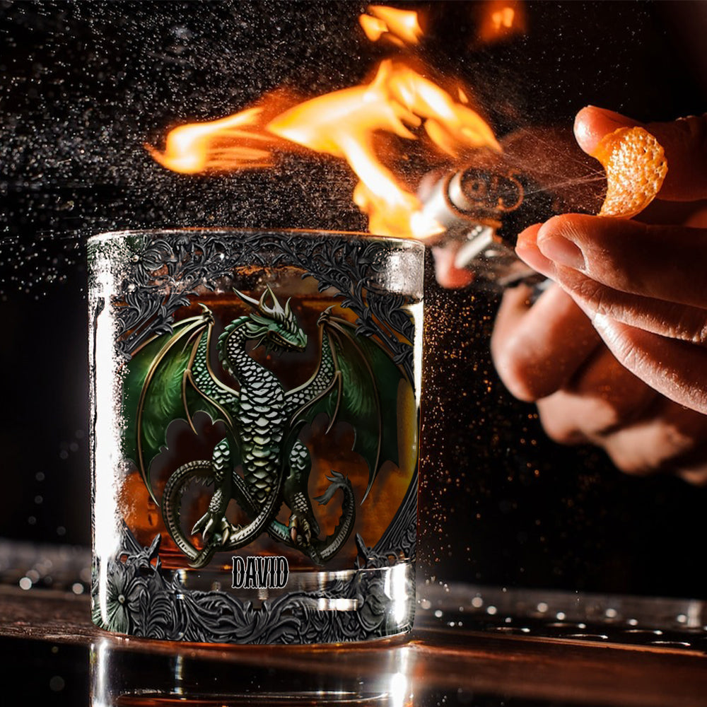 Biker Whiskey – Personalisiertes Drachen-Whiskyglas