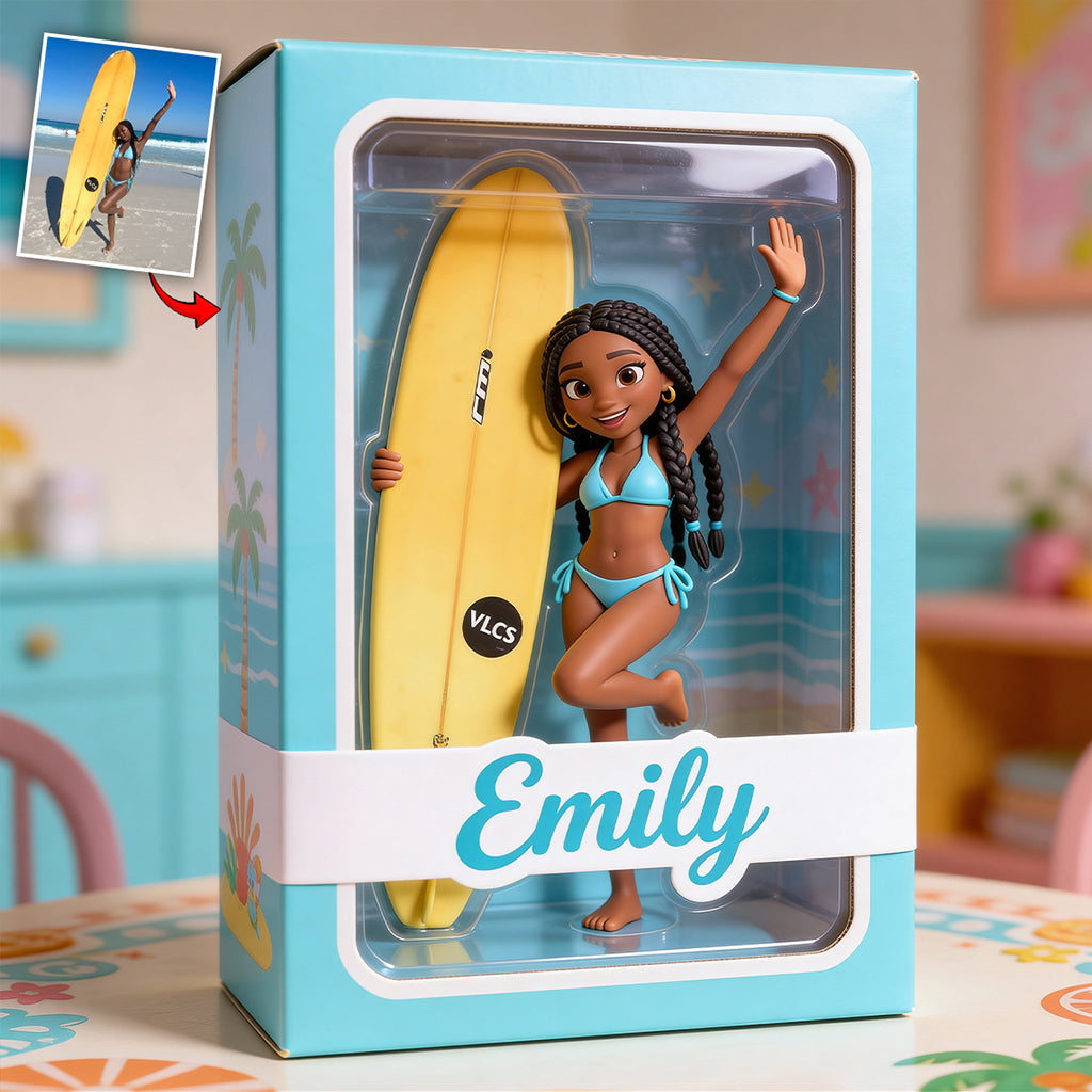 Individuelles Foto gewünscht – Surfen leicht gemacht – Personalisierte Acrylplakette in Sonderform