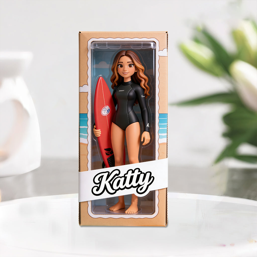 Individuelles Foto gewünscht – Surfen leicht gemacht – Personalisierte Acrylplakette in Sonderform