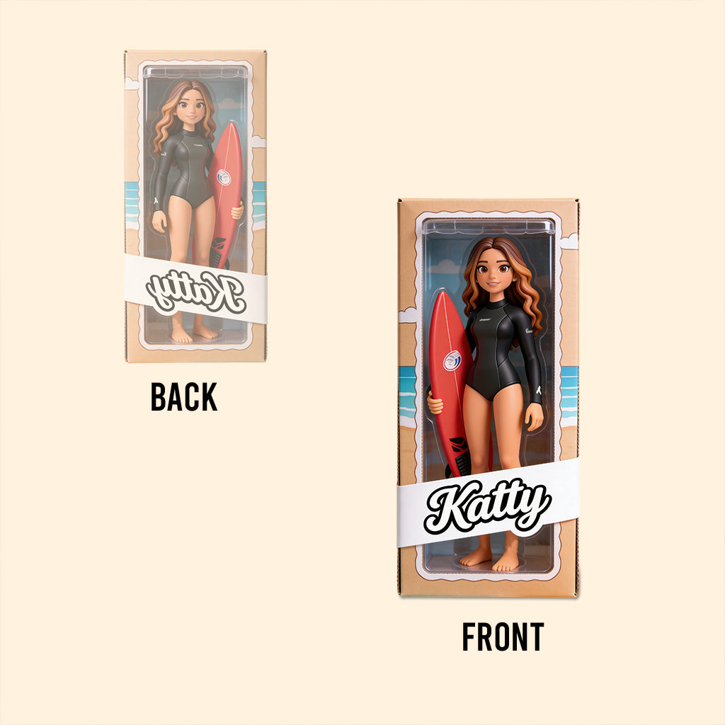 Individuelles Foto gewünscht – Surfen leicht gemacht – Personalisierte Acrylplakette in Sonderform