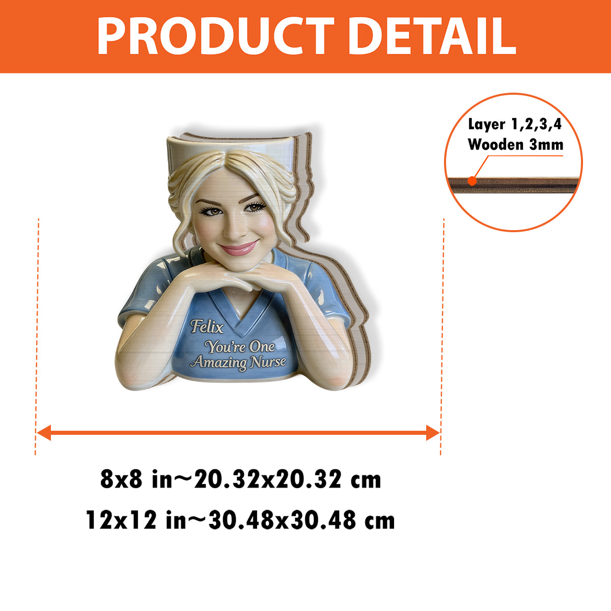 You're One Amazing Nurse - Personalized Nurse Wooden Desk Organizer