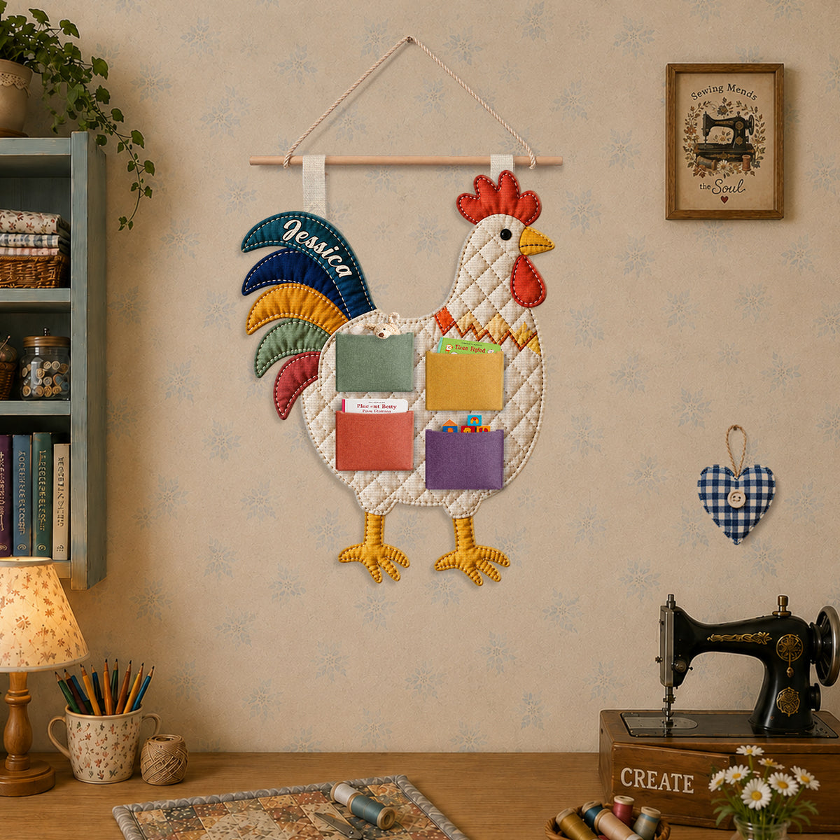 Love Chicken - Personalized Chicken Hanging Organizer