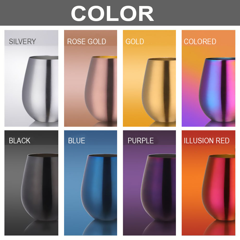 Eine Frau kann nicht nur von Wein leben – personalisiertes Weinglas aus Metall