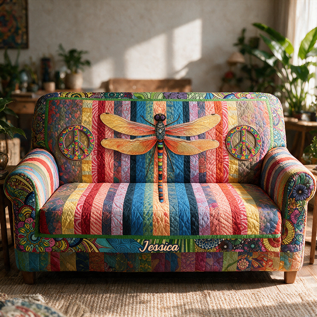 Hippie Souls - Personalisierte Hippie Steppdecke für Sofa/Couch