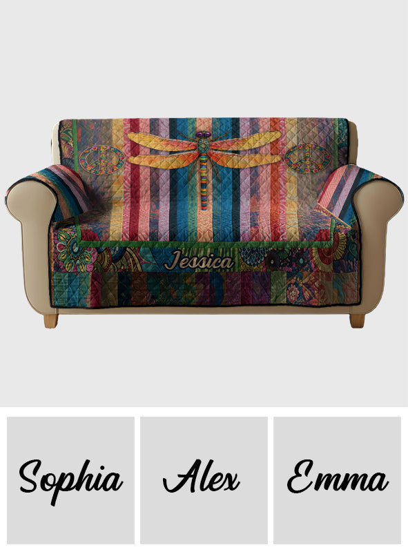 Hippie Souls - Personalisierte Hippie Steppdecke für Sofa/Couch