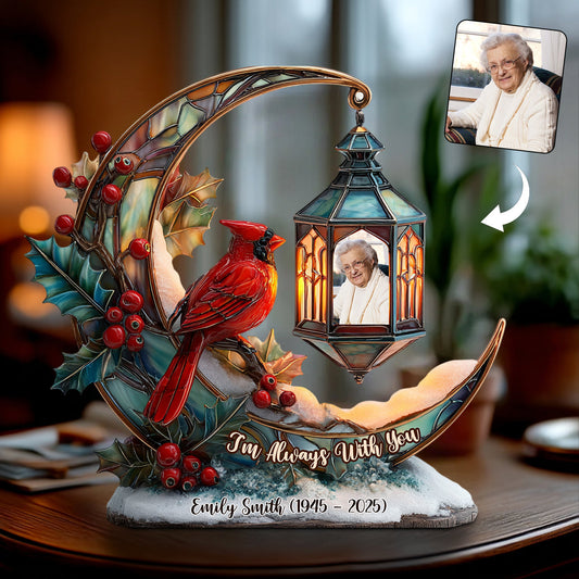 Ich bin immer bei dir – Personalisierte Gedenktafel aus Acryl in individueller Form