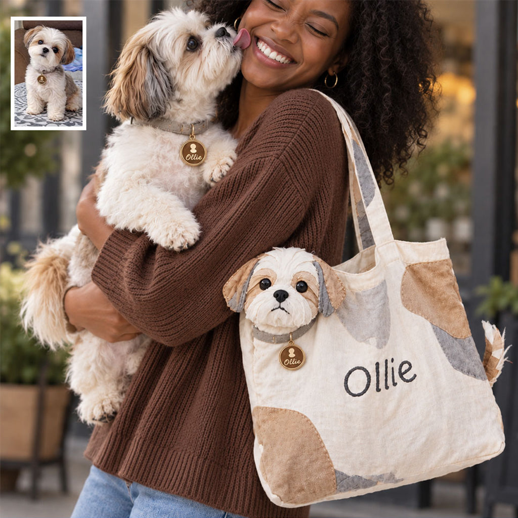 Carry Me - Personalized Dog Custom Shape Tote Bag