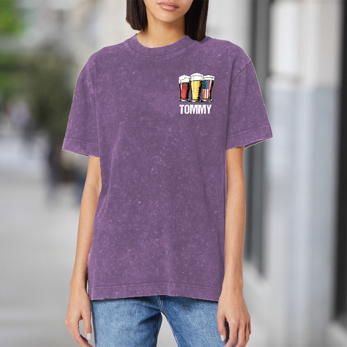 Rot, Weiß & Bier – Personalisiertes Bierwasch-T-Shirt