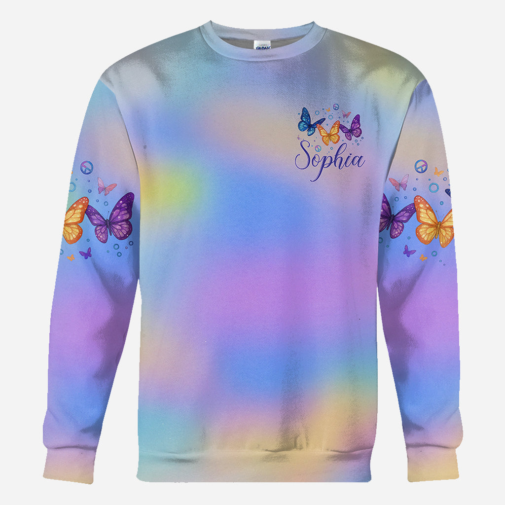 Glaube, Hoffnung, Liebe – Personalisiertes Schmetterlings-Shirt