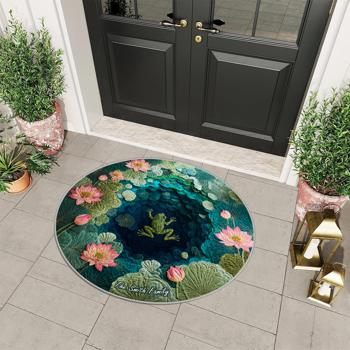Love Frog - Personalized Frog Non-Slip Tufted Rug