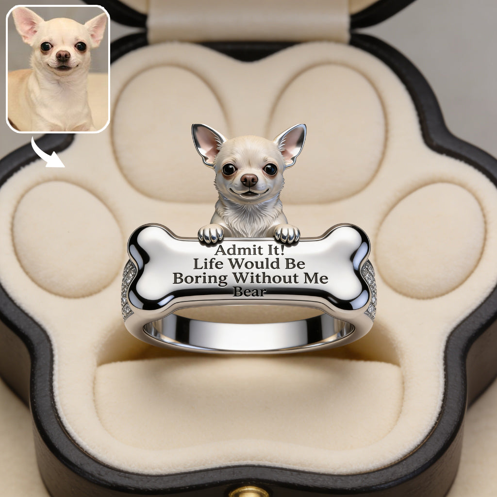 Ewige Liebe Haustier - Personalisierter verstellbarer Ring