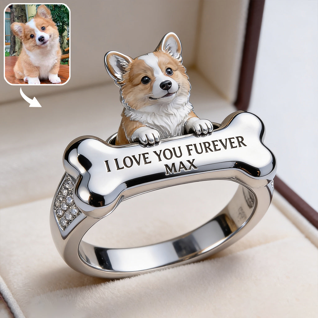 Ewige Liebe Haustier - Personalisierter verstellbarer Ring