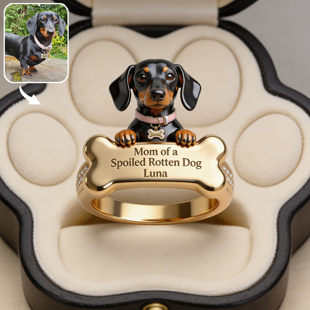 Ewige Liebe Haustier - Personalisierter verstellbarer Ring