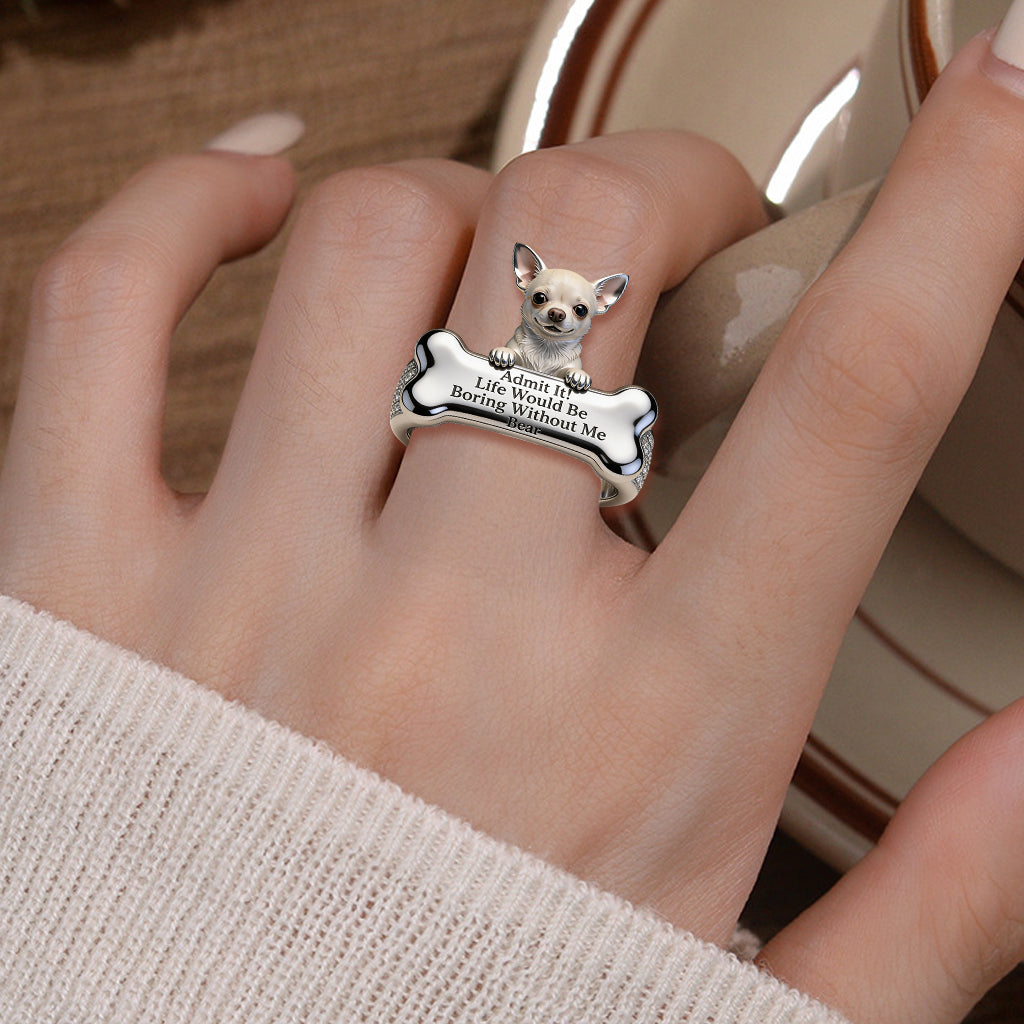 Ewige Liebe Haustier - Personalisierter verstellbarer Ring