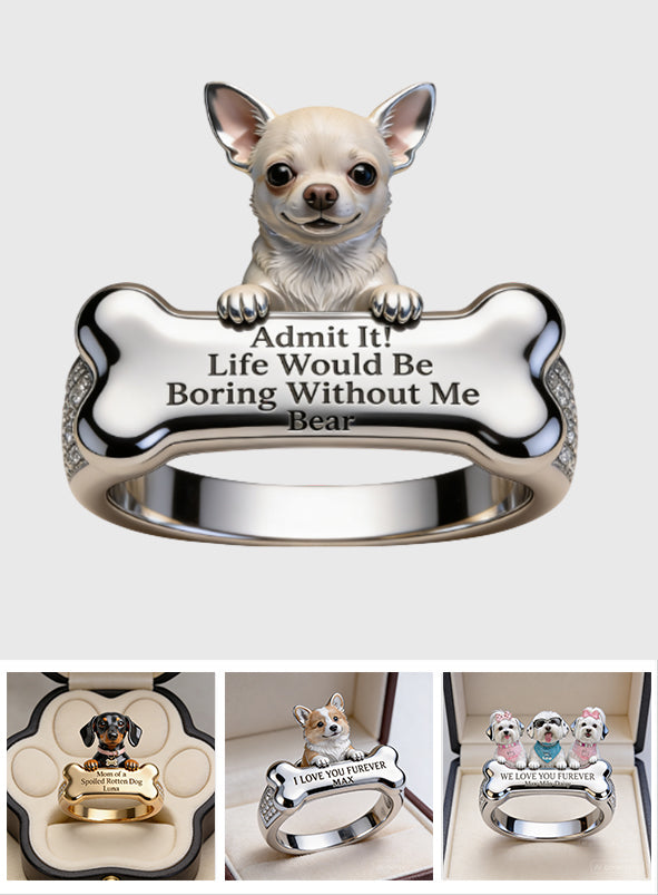 Ewige Liebe Haustier - Personalisierter verstellbarer Ring