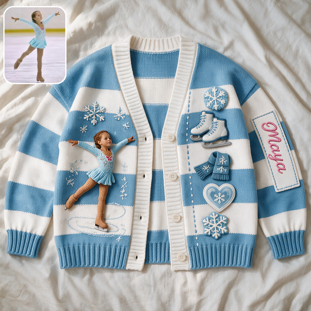 Meine Seele ist auf dem Eis - Personalisierter Eiskunstlauf Cardigan