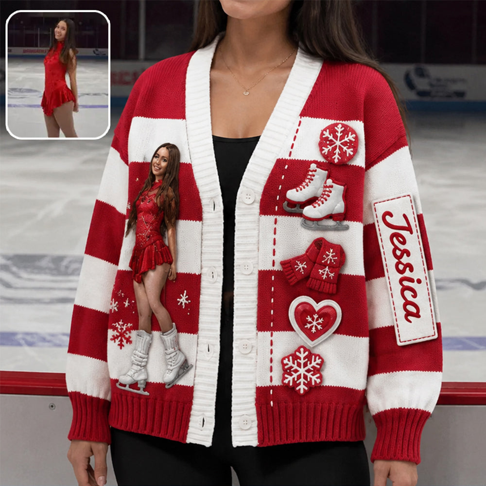 Meine Seele ist auf dem Eis - Personalisierter Eiskunstlauf Cardigan