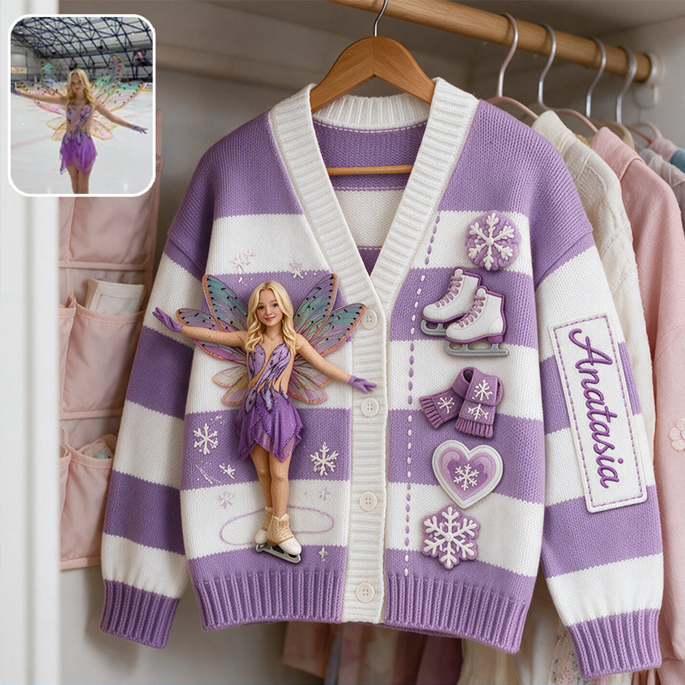 Meine Seele ist auf dem Eis - Personalisierter Eiskunstlauf Cardigan