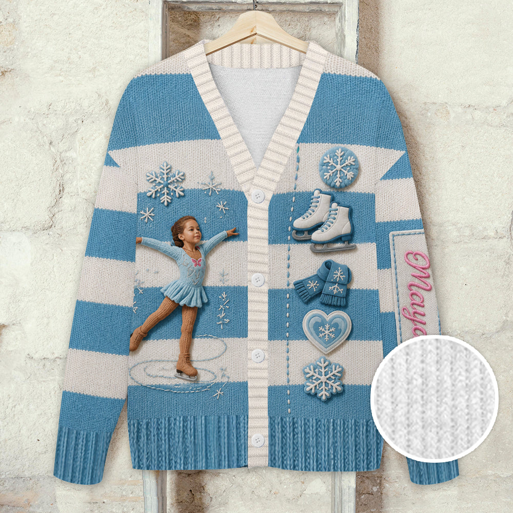 Meine Seele ist auf dem Eis - Personalisierter Eiskunstlauf Cardigan