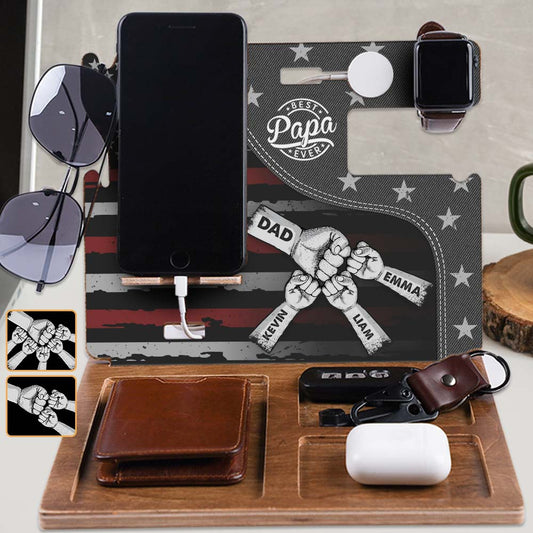 Faustgruß Papa Opa - Personalisierte Dockingstation für Väter