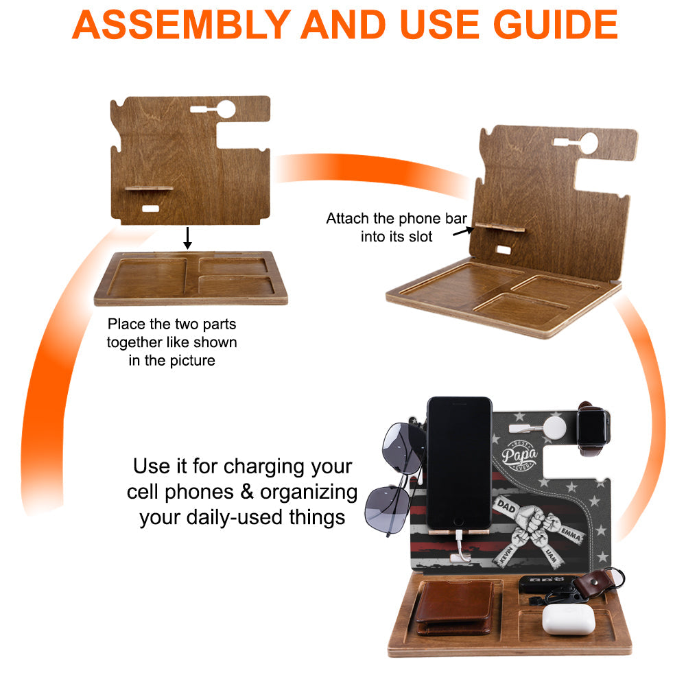 Faustgruß Papa Opa - Personalisierte Dockingstation für Väter