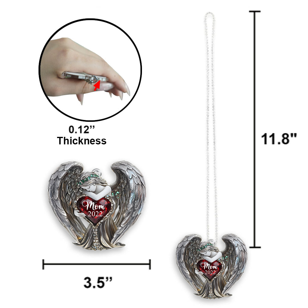 Angel Wings - Personalized Memorial Transparent Car Ornament