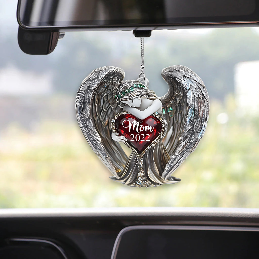 Angel Wings - Personalized Memorial Transparent Car Ornament