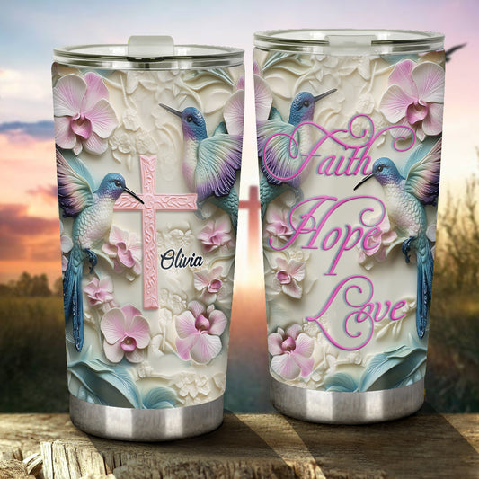 Glaube, Hoffnung, Liebe – Personalisierter Kolibri-Trinkbecher